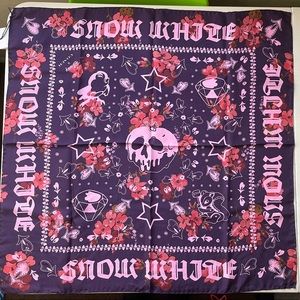 Coach Disney Snow White Purple bandana print silk scarf